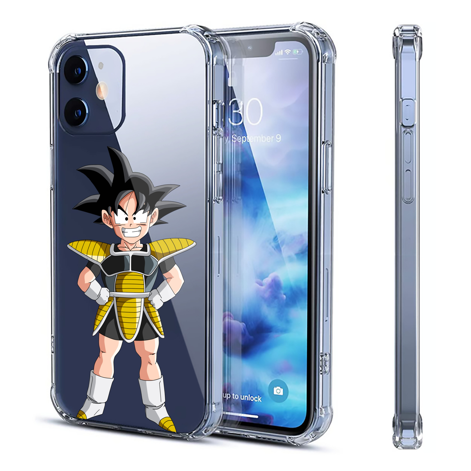 （画像用） ドラゴンボール 孫悟空（そん ごくう）Son Goku カカロット DRAGON BALL Kakarotto 【iPhone 12シリーズ対応】透明スマホケース（クリアソフトケース）